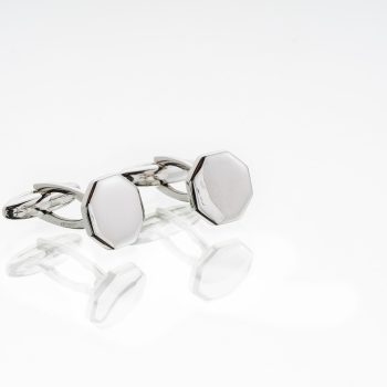Gemelli oro bianco ottagonali