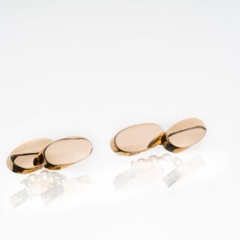 Gemelli ovali in oro rosa scatolati