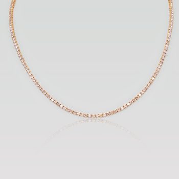 Collier riviera in oro rosa e diamanti