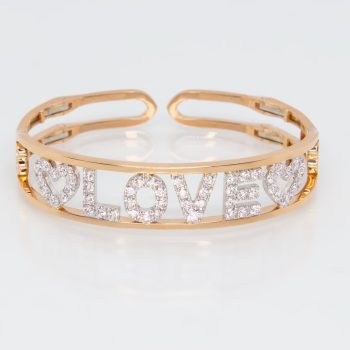 Bracciale "love" oro rosa, bianco e diamanti/Venduto