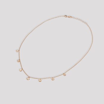 Girocollo cipolline oro rosa e diamanti